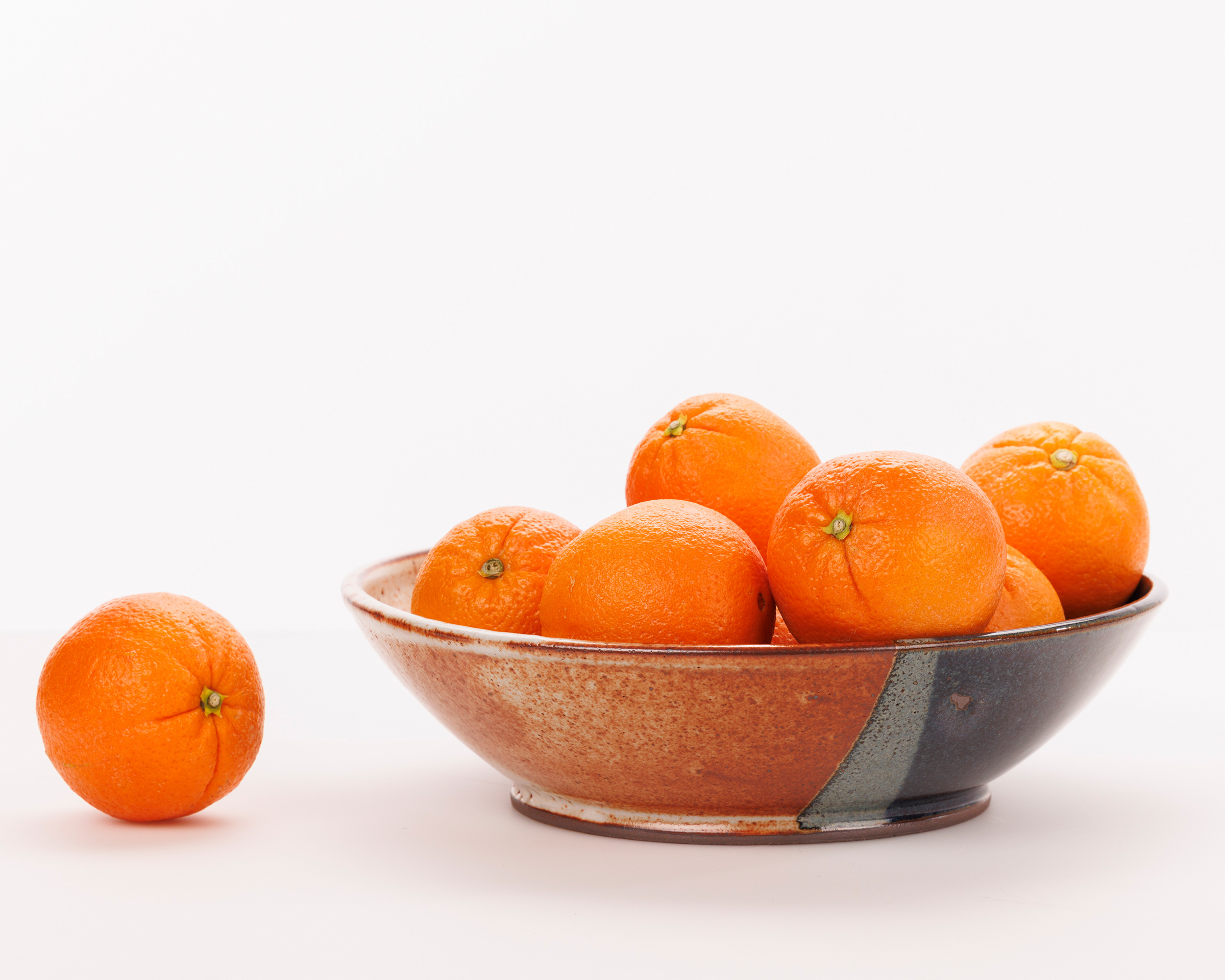 Orange from the side